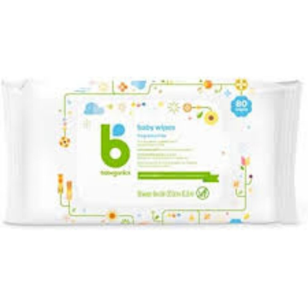 BABYGANICS BABY 480 WIPES 6-80CT PACKS FRAGRANCE FREE sealed